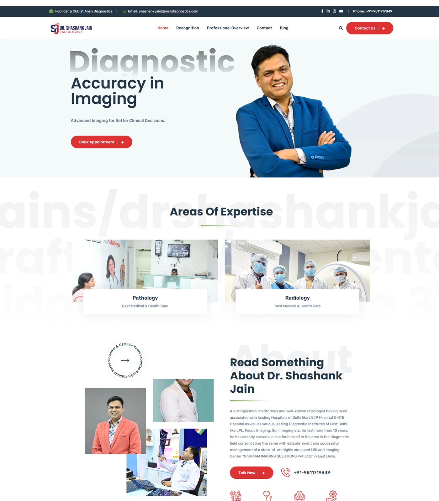 Dr. Shashank Jain — medical website built by DoubleSure